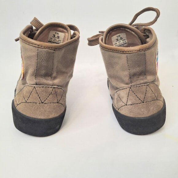 FRONTEER Super Gratton High-Top Brown Suede Sneaker Size 3.5 Youth/ Size 5 Women - Picture 7 of 12